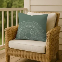 Creative Products Green Circle Dot Pattern 18x18 Indoor / Outdoor Pillow -Home Decor GUEST 025cc5e6 02a2 4ddc afc0 b5c8a6a1335e