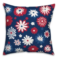 Creative Products Patriotic Flower Doodle 18 X 18 Indoor / Outdoor Pillow -Home Decor GUEST 02ed5ff1 62f8 4a58 a7af 60857692e479