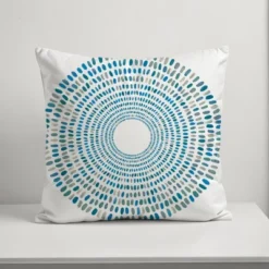 Creative Products Round Blue Dashes 20x20 Indoor / Outdoor Pillow -Home Decor GUEST 0522bd24 3015 4840 8d31 c4d7f39cc2e0