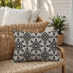 Creative Products Faded Black Gray Medallions 14x20 Indoor / Outdoor Pillow 13 Creative Products Faded Black Gray Medallions 14x20 Indoor / Outdoor Pillow -Home Decor GUEST 055154e0 c9f6 449b 9556 ee53a3a4bed4