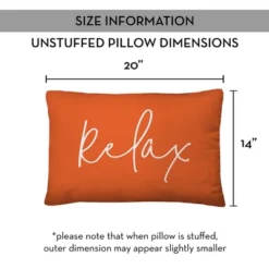 Creative Products Relax Thin Script Orange 14x20 Indoor / Outdoor Pillow 14 Creative Products Relax Thin Script Orange 14x20 Indoor / Outdoor Pillow -Home Decor GUEST 081ea569 f18e 47f5 b8ee da3c9639f2e5