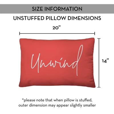 Creative Products Unwind Script Coral 14x20 Indoor / Outdoor Pillow 7 Creative Products Unwind Script Coral 14x20 Indoor / Outdoor Pillow - Image 7