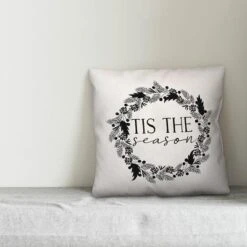 Creative Products Tis The Season Wreath 20x20 Indoor / Outdoor Pillow
