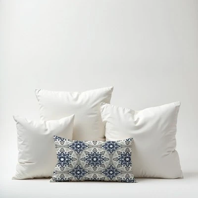 Creative Products Faded Blue Gray Medallions 14x20 Indoor / Outdoor Pillow 7 Creative Products Faded Blue Gray Medallions 14x20 Indoor / Outdoor Pillow - Image 7