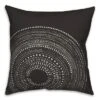 Creative Products Black Circle Dot Pattern 18x18 Indoor / Outdoor Pillow