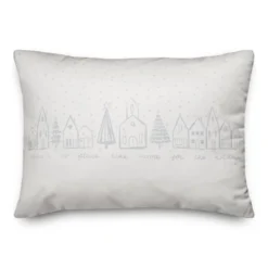 Creative Products Winter Town No Place Like Home 20 X 14 Indoor / Outdoor Pillow