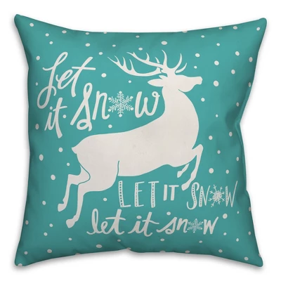 Creative Products Let It Snow 18x18 Indoor / Outdoor Pillow 1 Creative Products Let It Snow 18x18 Indoor / Outdoor Pillow