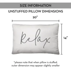 Creative Products Relax Thin Script White And Grey 14x20 Indoor / Outdoor Pillow -Home Decor GUEST 138317f9 a6b6 41b0 bf0b 01bfecc72d7c