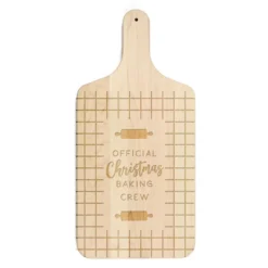 Creative Products Official Christmas Baking Crew 8 X 17 Maple Paddle Cutting Board