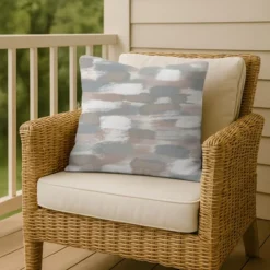 Creative Products Gray Brushstroke Pattern 18x18 Indoor / Outdoor Pillow -Home Decor GUEST 145c0f6f 310d 4f13 89c2 d600e19ee3fe