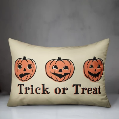 Creative Products Trick Or Treat Pumpkins 20 X 14 Indoor / Outdoor Pillow 2 Creative Products Trick Or Treat Pumpkins 20 X 14 Indoor / Outdoor Pillow - Image 2