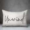 Creative Products Unwind Script White And Black 14x20 Indoor / Outdoor Pillow