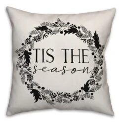 Creative Products Tis The Season Wreath 18x18 Indoor / Outdoor Pillow -Home Decor GUEST 164aaf17 3c1a 46aa b68b 3af36470082b