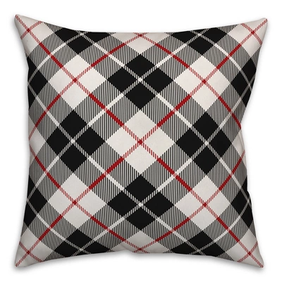 Creative Products Black Farmhouse Plaid 16x16 Indoor / Outdoor Pillow 2 Creative Products Black Farmhouse Plaid 16x16 Indoor / Outdoor Pillow - Image 2