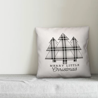 Creative Products Merry Little Christmas Plaid Trees 20x20 Indoor / Outdoor Pillow 2 Creative Products Merry Little Christmas Plaid Trees 20x20 Indoor / Outdoor Pillow - Image 2