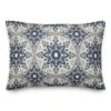 Creative Products Faded Blue Gray Medallions 14x20 Indoor / Outdoor Pillow