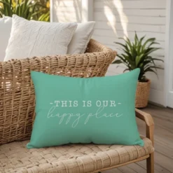 Creative Products This Is Our Happy Place Mint 14x20 Indoor / Outdoor Pillow -Home Decor GUEST 1a8dd592 2933 4c77 b28b 504d8645d245