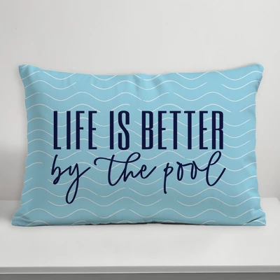 Creative Products Life Is Better By The Pool 14x20 Indoor / Outdoor Pillow 3 Creative Products Life Is Better By The Pool 14x20 Indoor / Outdoor Pillow - Image 3