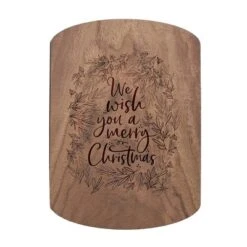 Creative Products We Wish You A Merry Christmas 11 X 8 Walnut Oval Cutting Board