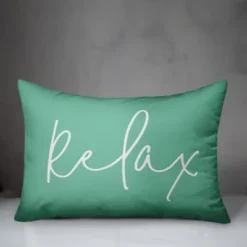 Creative Products Relax Thin Script Mint 14x20 Indoor / Outdoor Pillow