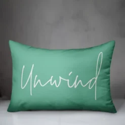Creative Products Unwind Script Mint 14x20 Indoor / Outdoor Pillow