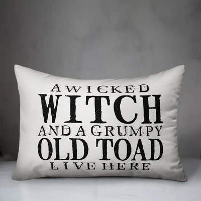 Creative Products A Wicked Witch And Grumpy Toad 14x20 Indoor / Outdoor Pillow 1 Creative Products A Wicked Witch And Grumpy Toad 14x20 Indoor / Outdoor Pillow