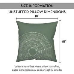 Creative Products Green Circle Dot Pattern 18x18 Indoor / Outdoor Pillow -Home Decor GUEST 21d96d11 a1c7 41b7 8d1d e5725212e2ad
