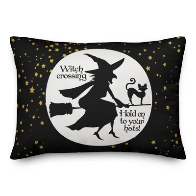 Creative Products Witch On Broom 14x20 Indoor / Outdoor Pillow 3 Creative Products Witch On Broom 14x20 Indoor / Outdoor Pillow - Image 3