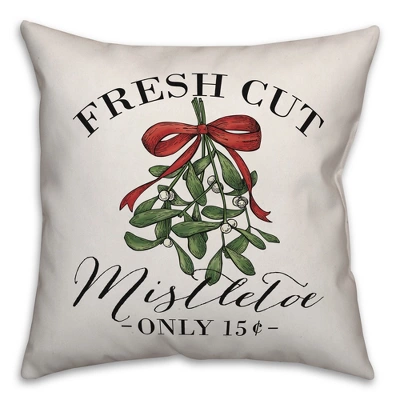 Creative Products Fresh Cut Mistletoe 20x20 Indoor / Outdoor Pillow 3 Creative Products Fresh Cut Mistletoe 20x20 Indoor / Outdoor Pillow - Image 3
