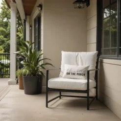 Creative Products Life Is Better On The Porch White And Black 14x20 Indoor / Outdoor Pillow -Home Decor GUEST 29f0d5c8 d946 4d4a ab0d 08fc9dcbd561