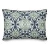 Creative Products Faded Blue Green Medallions 14x20 Indoor / Outdoor Pillow