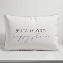 Creative Products This Is Our Happy Place White And Grey 14x20 Indoor / Outdoor Pillow -Home Decor GUEST 2f62b576 ddca 4126 83cf bb78bd91e3c8