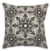 Creative Products Faded Black Gray Medallions 18x18 Indoor / Outdoor Pillow