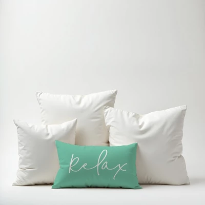 Creative Products Relax Thin Script Mint 14x20 Indoor / Outdoor Pillow 6 Creative Products Relax Thin Script Mint 14x20 Indoor / Outdoor Pillow - Image 6