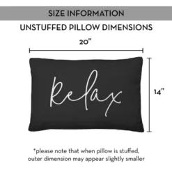 Creative Products Relax Thin Script Black And White 14x20 Indoor / Outdoor Pillow -Home Decor GUEST 313b0d08 0af9 4d36 83bd f16334cfacba