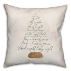 Creative Products Silent Night Tree 18 X 18 Indoor / Outdoor Pillow