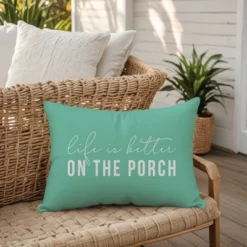 Creative Products Life Is Better On The Porch Mint 14x20 Indoor / Outdoor Pillow -Home Decor GUEST 32cba6d0 168e 4f3e 95c6 3083ebbfd69f