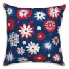 Creative Products Patriotic Flower Doodle 18 X 18 Indoor / Outdoor Pillow