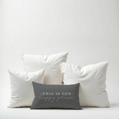 Creative Products This Is Our Happy Place Grey And White 14x20 Indoor / Outdoor Pillow 6 Creative Products This Is Our Happy Place Grey And White 14x20 Indoor / Outdoor Pillow - Image 6