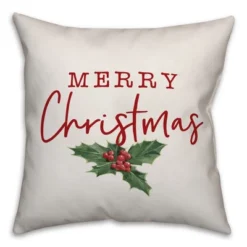 Creative Products Merry Christmas Poinsettia 18x18 Indoor / Outdoor Pillow 5 Creative Products Merry Christmas Poinsettia 18x18 Indoor / Outdoor Pillow -Home Decor GUEST 3852f37e 4ea4 4d89 95ab a0d5432d3e05