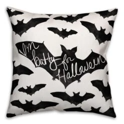 Creative Products I'm Batty For Halloween 16x16 Indoor / Outdoor Pillow -Home Decor GUEST 38a95f21 5aec 475d b9e4 55b4e9644de6