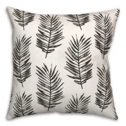 Creative Products Black Fern Pattern 18x18 Indoor / Outdoor Pillow