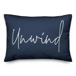 Creative Products Unwind Script Navy 14x20 Indoor / Outdoor Pillow -Home Decor GUEST 3e781610 ebc5 4ac0 8959 39400b823873
