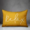 Creative Products Relax Thin Script Yellow 14x20 Indoor / Outdoor Pillow