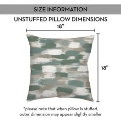 Creative Products Green Brushstroke Pattern 18x18 Indoor / Outdoor Pillow -Home Decor GUEST 427026db e4d1 4890 b5c6 e07e0d9d71f8