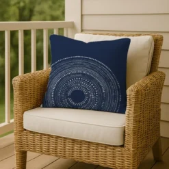 Creative Products Blue Circle Dot Pattern 18x18 Indoor / Outdoor Pillow -Home Decor GUEST 46059a33 83e1 45db a36d 807e31cfda22
