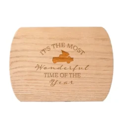 Creative Products It's The Most Wonderful Time Of The Year 8 X 11 Redwood Oval Cutting Board
