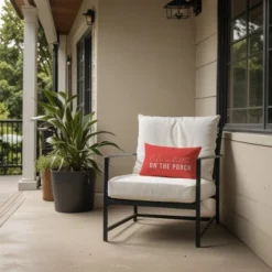 Creative Products Life Is Better On The Porch Coral 14x20 Indoor / Outdoor Pillow -Home Decor GUEST 4b0774e7 2070 459f a012 343d2336bc9a