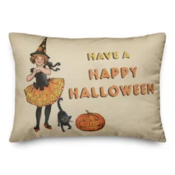 Creative Products Happy Halloween Tutu Witch Girl 20 X 14 Indoor / Outdoor Pillow