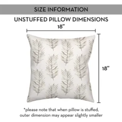 Creative Products White Fern Pattern 18x18 Indoor / Outdoor Pillow -Home Decor GUEST 4f89409a 2c7f 44a9 b211 ce24131aebb8